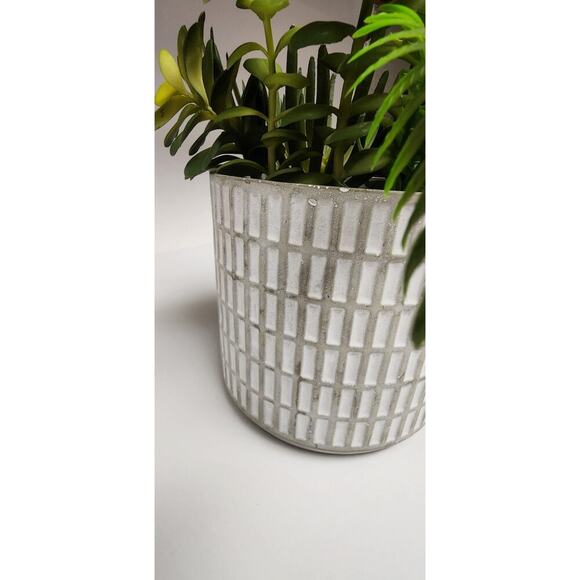 2pc Decorative Geometric Diamond-Shaped Metal Frame Artificial Indoor Plants - Picture 16 of 16